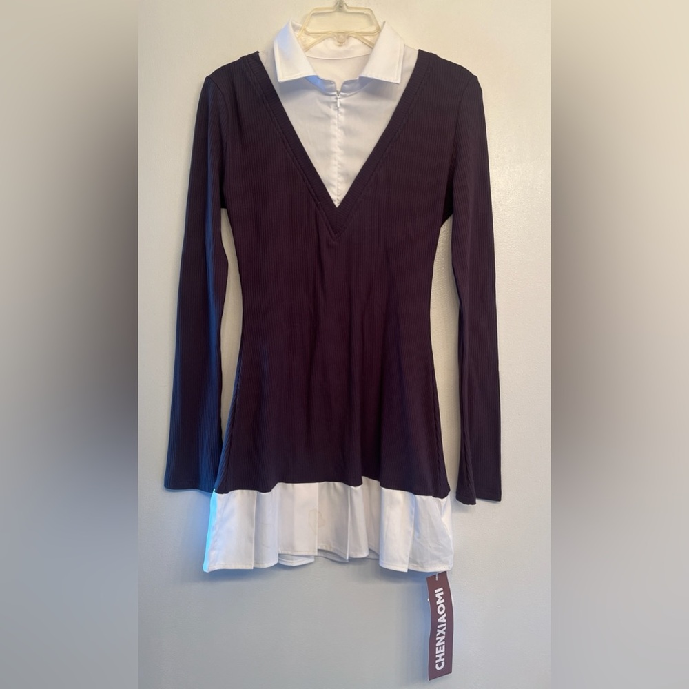 New with tags school girl type layered sweater dress size S/M.